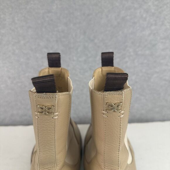 Sam Edelman Laguna Chelsea Boots Womens Size 9.5 Beige Leather WP‎ Pull On Shoes - Picture 11 of 14